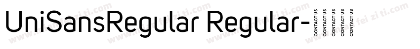 UniSansRegular Regular字体转换